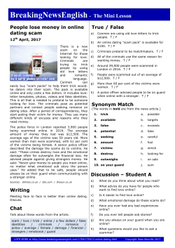 Online Dating - Breaking News English