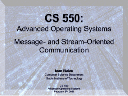 Message- and Stream-Oriented communication