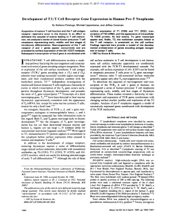 Development of T3/T Cell Receptor Gene