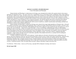 Anatomy and Physiology - Mountain Lakes School District