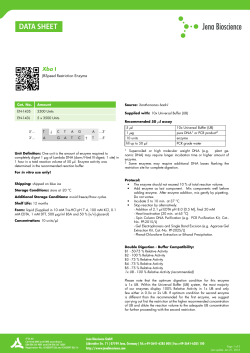 JBSpeed Restriction Enzyme