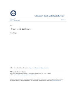 Dear Hank Williams - BYU ScholarsArchive