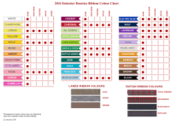Rosettes Ribbon Colour Chart