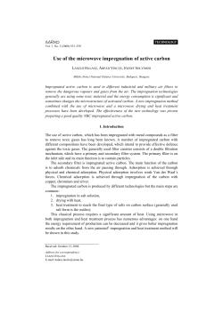 Use of the microwave impregnation of active carbon