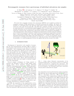 Ferromagnetic resonance force spectroscopy of individual sub