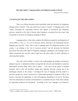 Talk right, indian! Language policies and indigenous peoples in