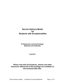 Professional Learning Materials