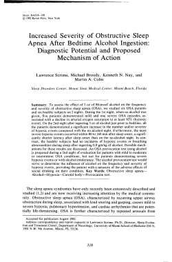 Increased Severity of Obstructive Sleep Apnea After Bedtime