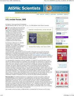 US nuclear forces, 2006