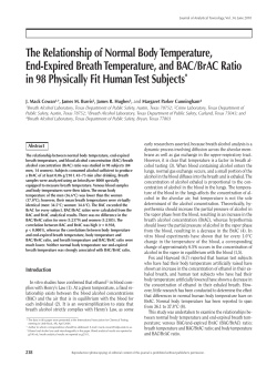 The Relationship of Normal Body Temperature, End