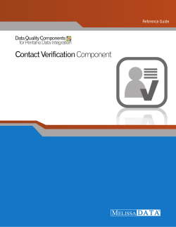 Contact Verification Component