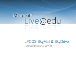 SkyMail - SkyDrive Orientation