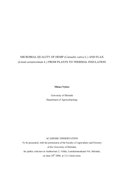Microbial quality of hemp (Cannabis sativa L.) and flax (Linum