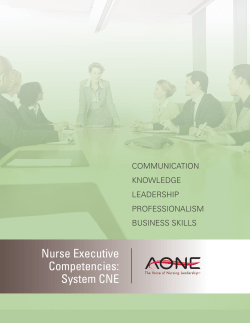 AONE Nurse Executive Competencies: System CNE