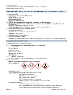 Safety Data Sheet (SDS) - Top Coat