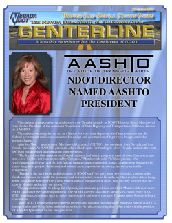 NDOT DIRECTOR NAMED AASHTO PRESIDENT