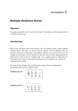 Multiple Oxidation States