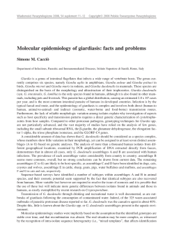 Molecular epidemiology of giardiasis: facts and problems