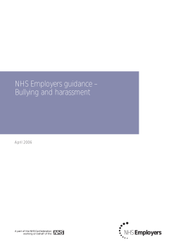 NHS Employers guidance &ndash; Bullying and harassment