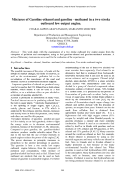 Mixtures of Gasoline-ethanol and gasoline &ndash;methanol in