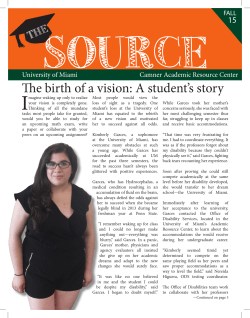The birth of a vision: A student`s story