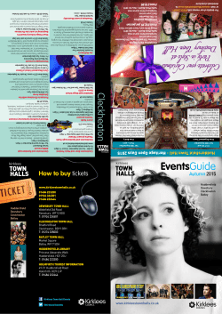 Kirklees Town Halls Autumn 2015 Event brochure
