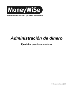 Administraci&oacute;n de dinero