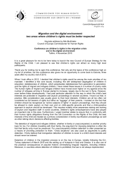 Migration and the digital environment: two areas where children`s