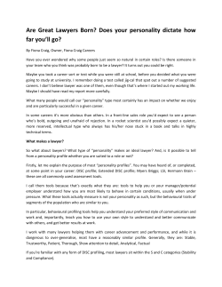 Does your personality dictate how far you`ll go?