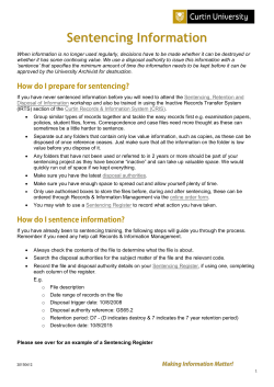 How do I prepare for sentencing? How do I sentence information?