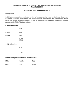 CARIBBEAN SECONDARY EDUCATION