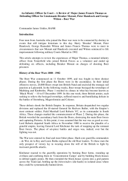 An Infantry Officer In Court &ndash; A Review of Major