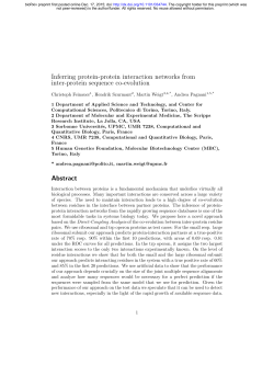Inferring protein-protein interaction networks from inter
