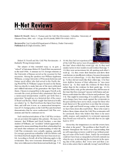 Curt Cardwell on Harry S. Truman and the Cold War - H-Net