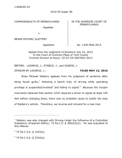 Opinion - Pennsylvania Courts