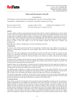 Islam and Economic Growth