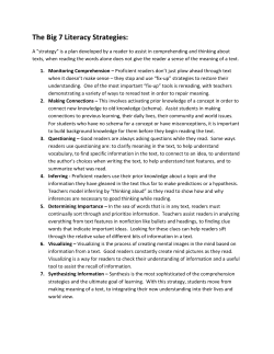 The Big 7 Literacy Strategies