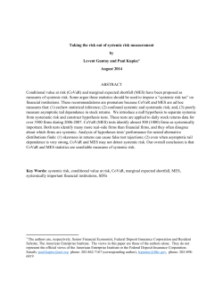 Taking the Risk out of Systemic Risk Measurement
