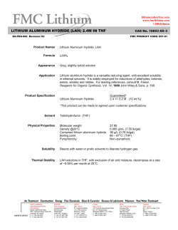 lithium aluminum hydride (lah) 2.4m in thf
