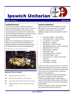 Mar 2017 - Ipswich Unitarians