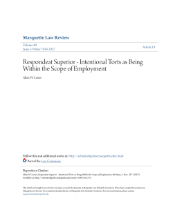 Respondeat Superior - Intentional Torts as Being Within the Scope