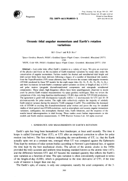 Oceanic tidal angular momentum and Earth`s rotation variations