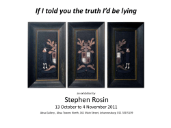 If I told you the truth I`d be lying Stephen Rosin