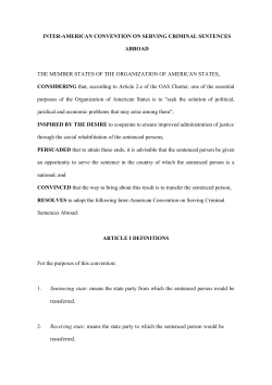 inter-american convention on serving criminal sentences - Slov-Lex