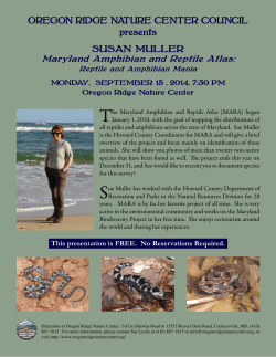 OREGON RIDGE NATURE CENTER COUNCIL presents SUSAN