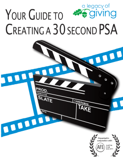 How to Create a 30 Second PSA