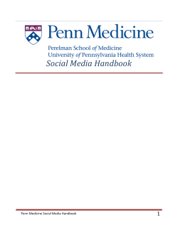 Social Media Handbook - University of Pennsylvania