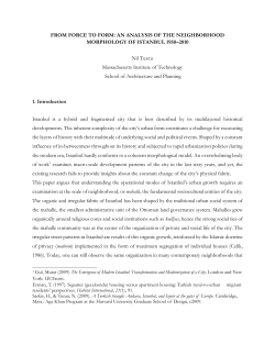 FROM FORCE TO FORM: AN ANALYSIS OF THE NEIGHBORHOOD