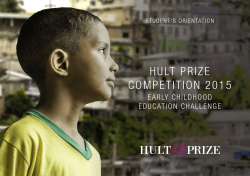 HULT PRIZE COMPETITION 2015