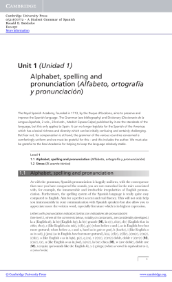Unit 1 (Unidad 1) Alphabet, spelling and pronunciation - Beck-Shop